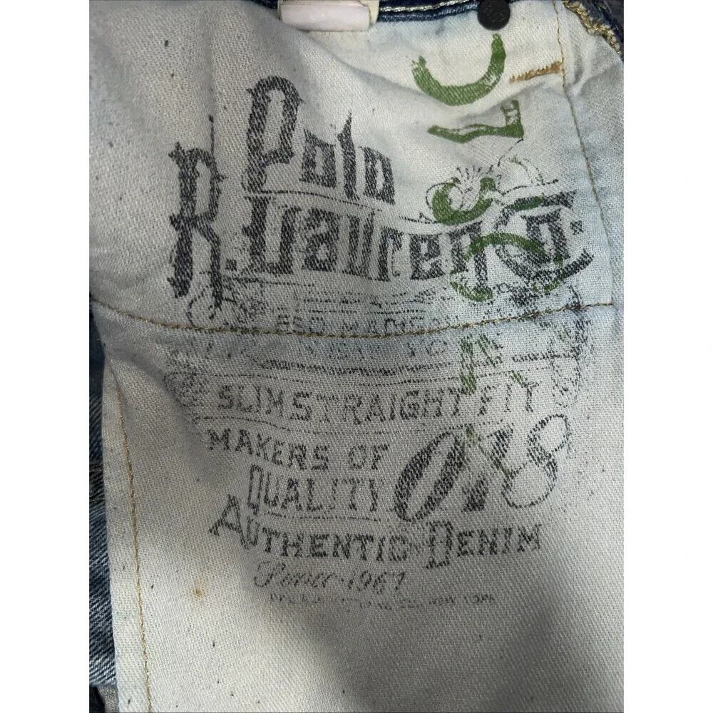 Polo Ralph Lauren 867 Classic Fit Jeans Mens 30x32 Light Wash Vintage Y2K Denim